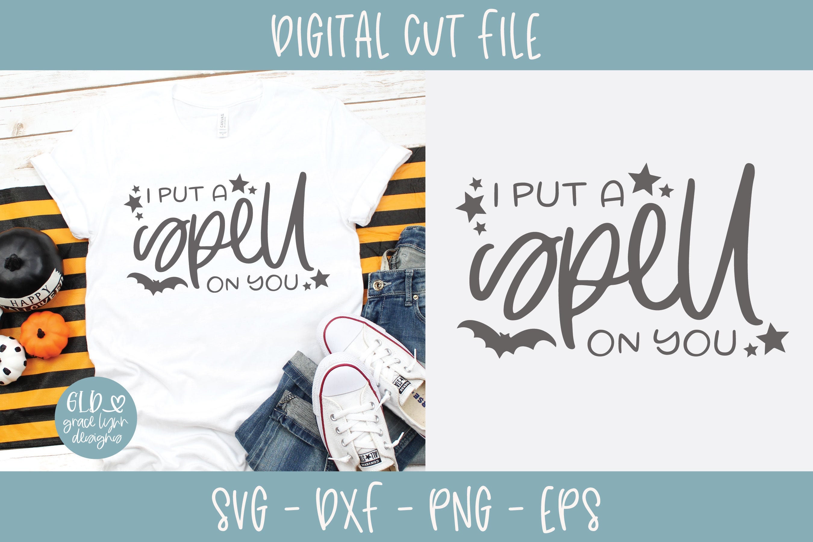 I Put A Spell On You Halloween Digital Cut File Svg Dxf Etsy