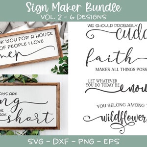 Sign Maker Bundle | Home Sign svg Bundle | Farmhouse Quotes svg  | Family Sign svg | Farmhouse Sign svg | Family Quotes | Home Sign Quotes