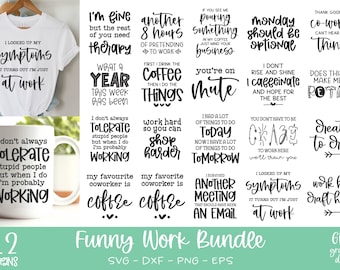 Funny Work SVG Bundle | Funny Office Quote Bundle | Work Humor svg Bundle | Funny Coworker quote | Sarcastic Work svg
