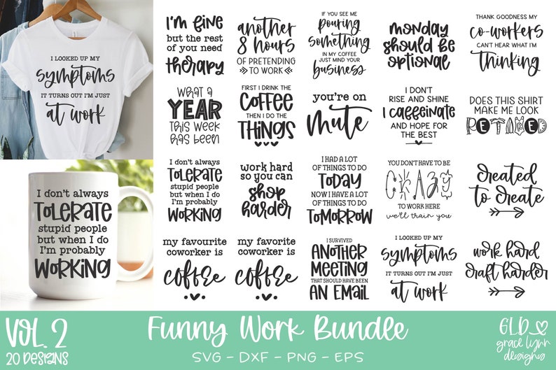 Funny Work SVG Bundle | Funny Office Quote Bundle | Work Humor svg Bundle | Funny Coworker quote | Sarcastic Work svg image 1