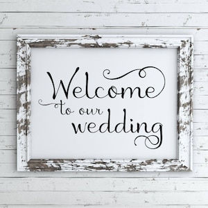 Benvenuti al nostro matrimonio - File di taglio SVG