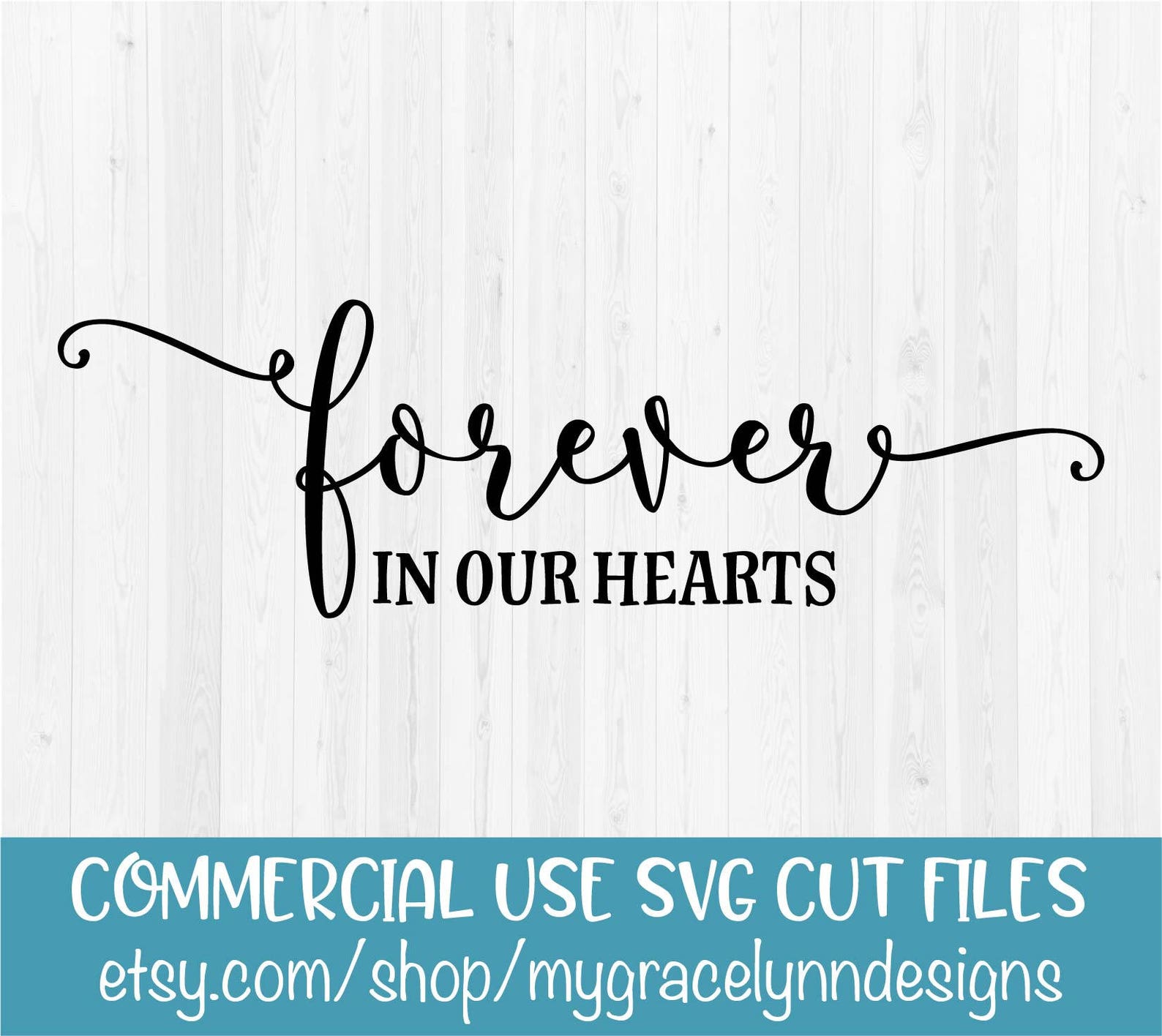 Forever In Our Hearts Wedding Sign SVG Cut File | Etsy