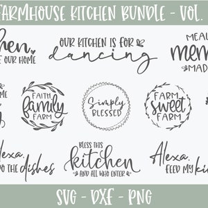 Farmhouse Kitchen svg Bundle, Farmhouse Sign svg, Kitchen svg, Family svg, Kitchen svg, Quotes svg