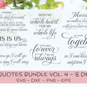 Bundel liefdescitaten VOL. 4-8 digitale snijbestanden - svg, dxf, png en eps