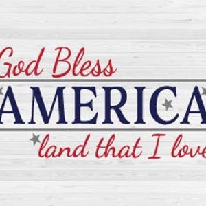 God zegene Amerika, land waar ik van hou - gesneden SVG-bestand