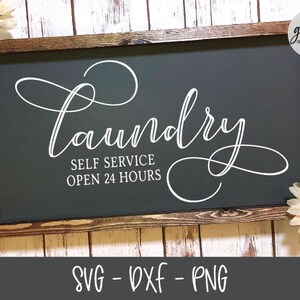 Wäscherei Self Service 24 Stunden geöffnet - Wäscherei Digitale Schnittdatei - SVG, DXF und PNG