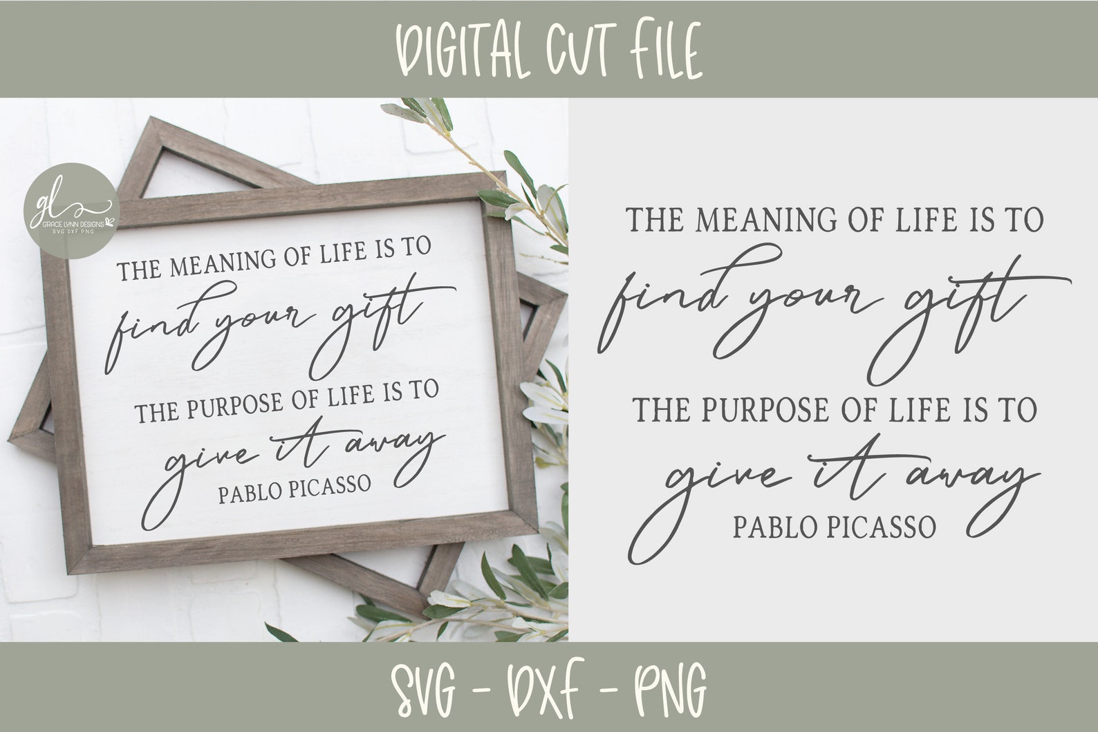 The Meaning of Life is to Find Your Gift the Purpose of Life Etsy