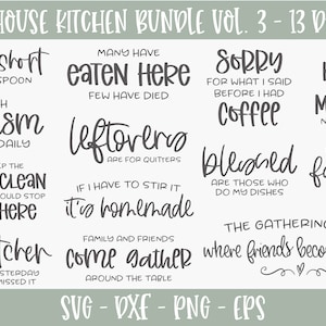 Bauernhaus Küche svg Bundle, Bauernhaus Zeichen svg, Küchen svg, Familien svg, Küchen svg, Zitate svg