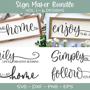 Sign Maker Bundle | Home Sign svg Bundle | Farmhouse Quotes svg  | Family Sign svg | Farmhouse Sign svg | Family Quotes | Home Sign Quotes