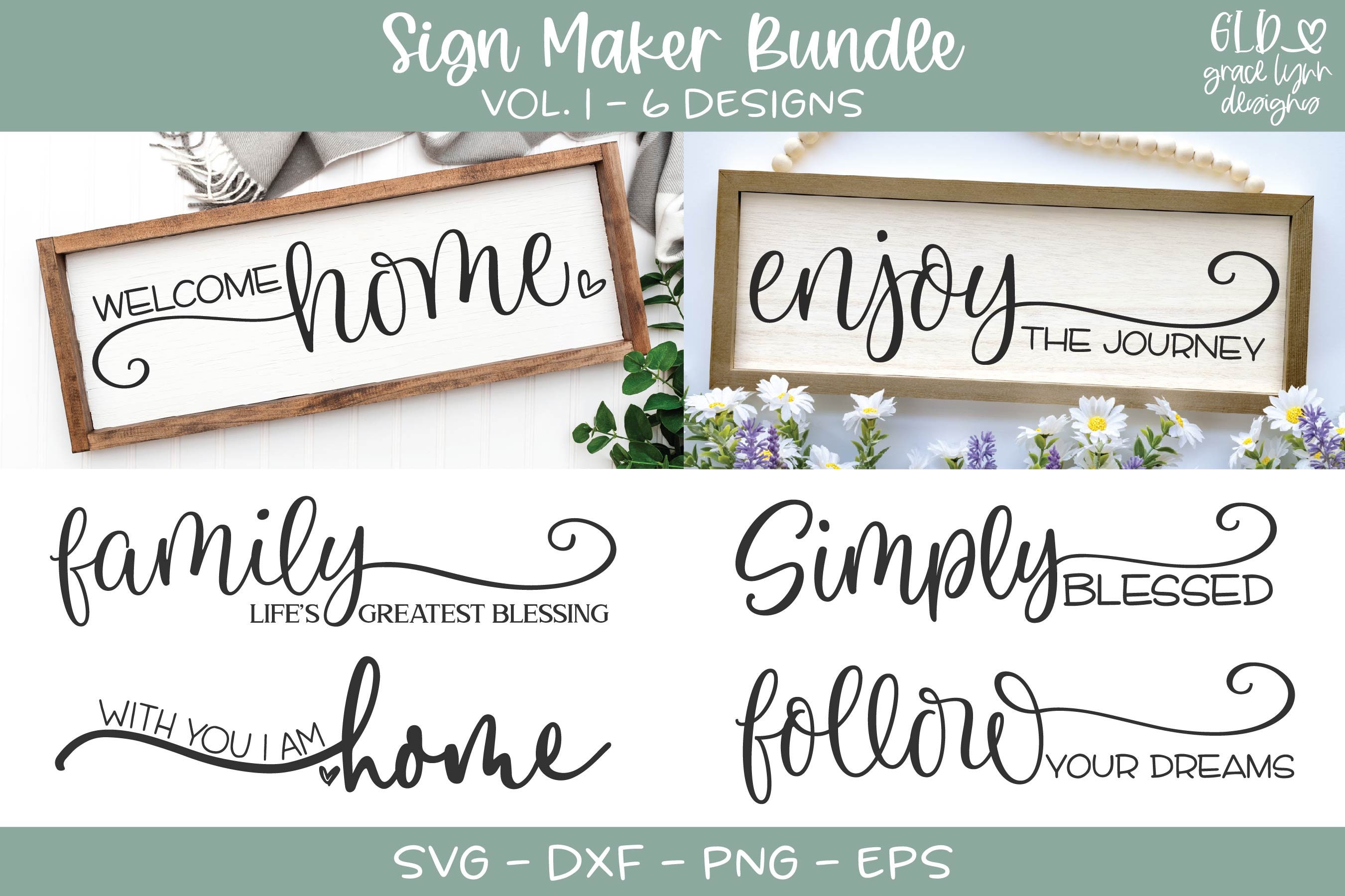 Sign Maker Bundle | Home Sign Svg Bundle | Farmhouse Quotes Svg ...