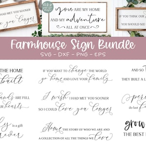 Farmhaus Zeichen Bundle Vol. 2 - 10 Farmhaus Schild Designs - Digital Schnitt Dateien - svg, dxf, png, eps