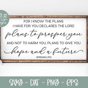 Perché io conosco i pensieri che medito per voi - Geremia 29:11, Scrittura svg, Versetto della Bibbia svg, Citazione della Scrittura, Citazione religiosa svg, Cristiana svg