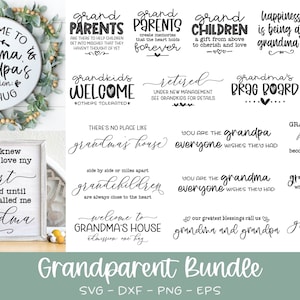 Grandparent Bundle | Grandma SVG Bundle | Grandparent SVGs | Grandparent Sign Designs | Grandma Quotes