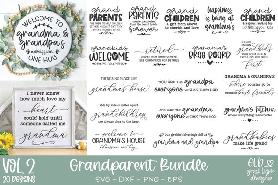 Grandparent Bundle | Grandma SVG Bundle | Grandparent SVGs | Grandparent Sign Designs | Grandma Quotes