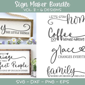 Sign Maker Bundle | Home Sign svg Bundle | Farmhouse Quotes svg  | Family Sign svg | Farmhouse Sign svg | Family Quotes | Home Sign Quotes