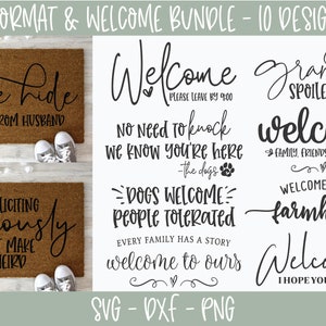 Doormat svg Bundle | Funny Doormat svg, Porch svg quote | Welcome to our Home SVG | Front door sign SVG | Doormat Quote svg | Welcome Mat