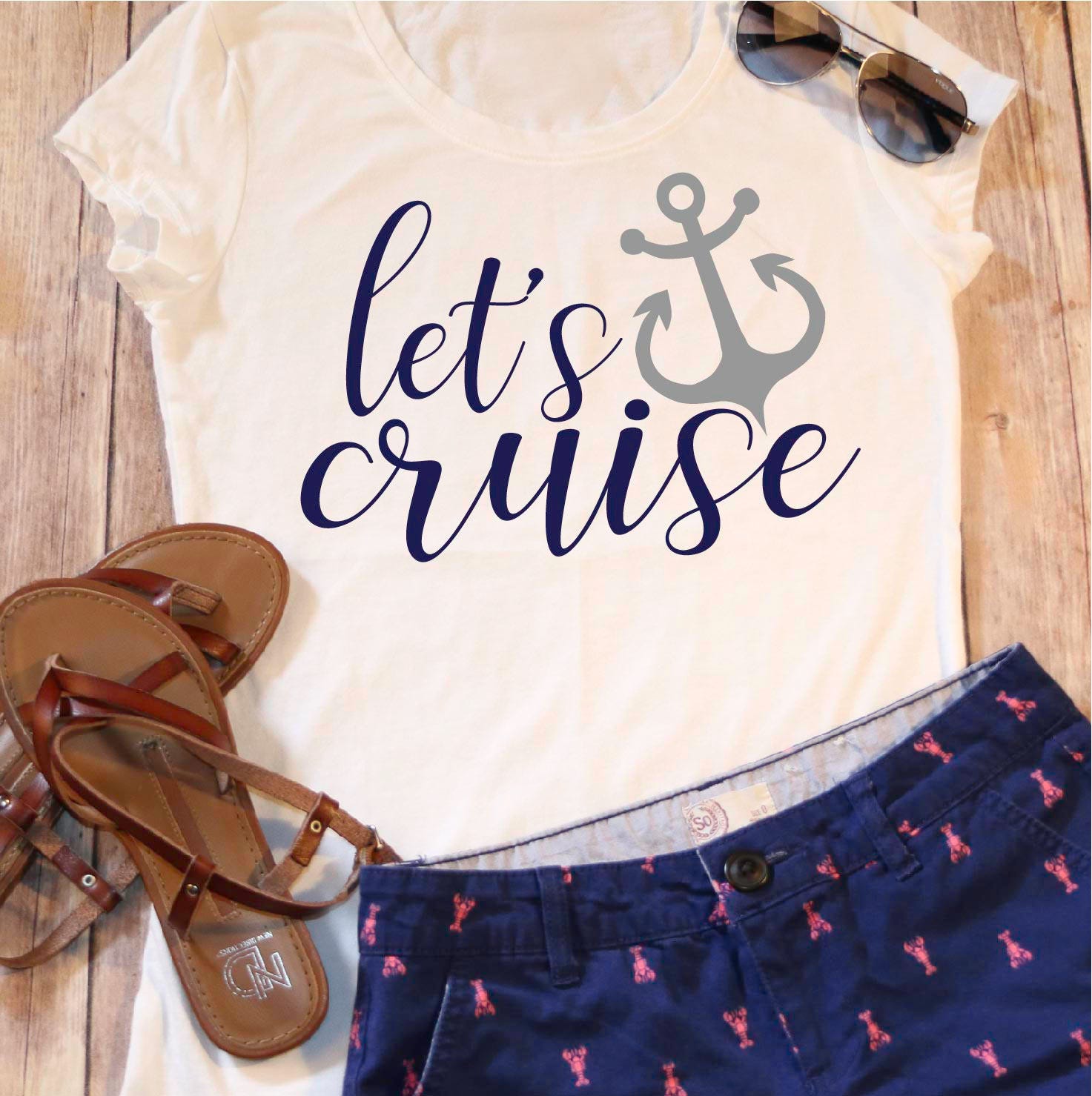 Download Let's Cruise Summer Beach Life Anchor SVG Cut File | Etsy