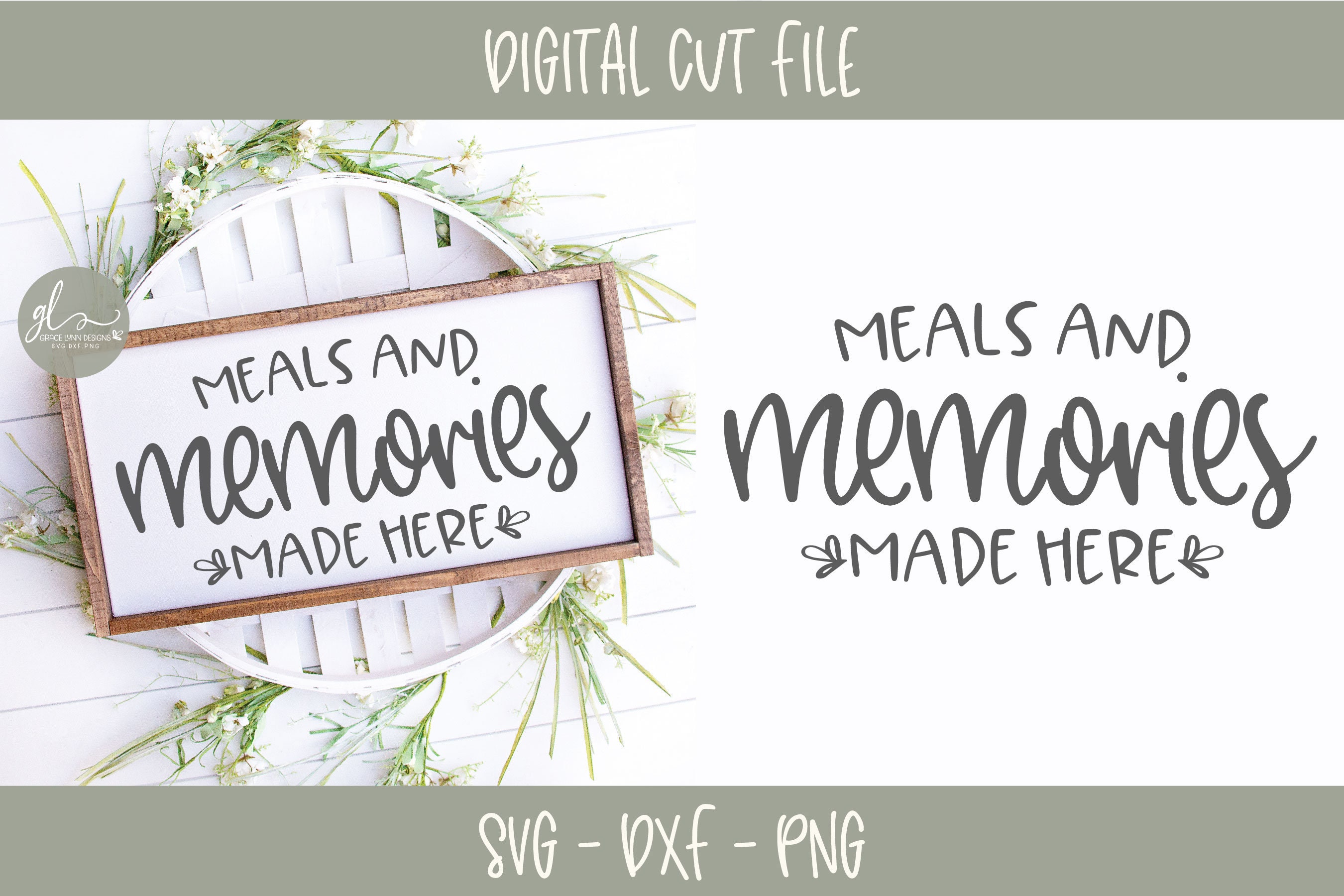 Meals And Memories Made Here Digital Cut File SVG DXF & Etsy