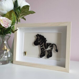 Zebra wall art, Nursery Decor, Naming ceremony, safari gift, baby Zebra, 1st birthday, Christening present, Baby shower gift, Savannah