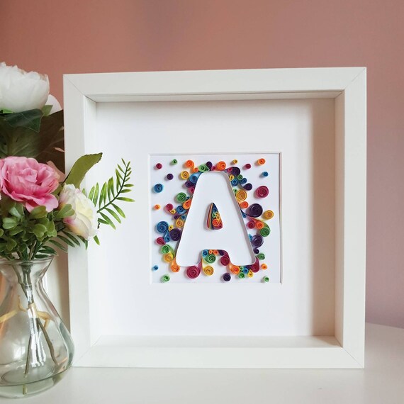 A Initial Frame New Baby Picture Rainbow Baby Letter A Etsy