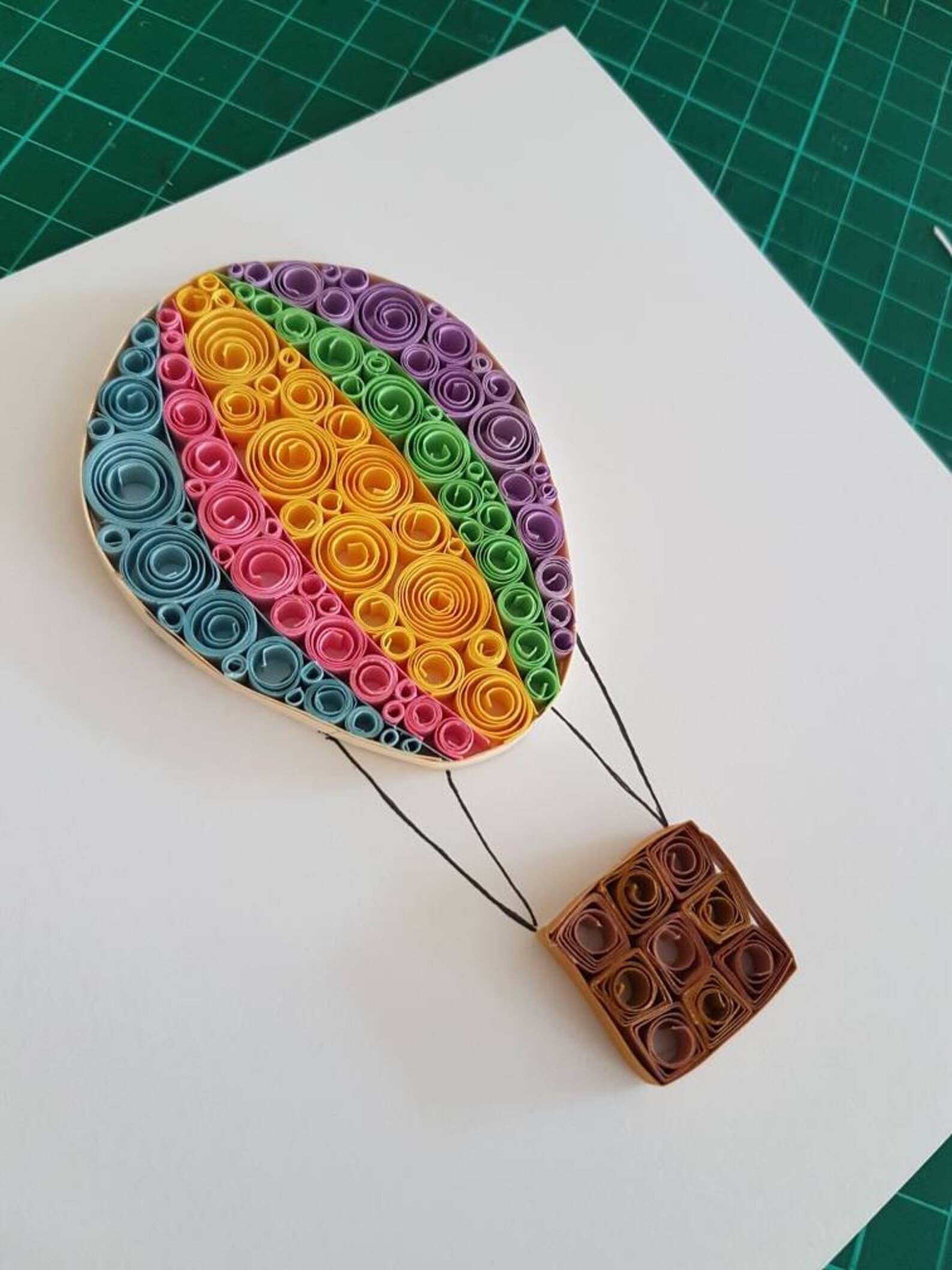 Hot Air Balloon Paper Quilled Personalised Gift Nursery Etsy