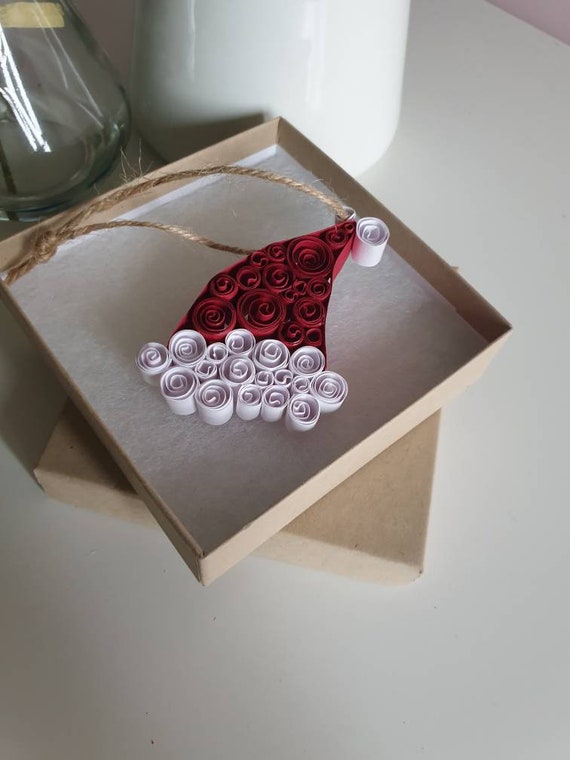 Cappello di Babbo Natale di carta decorazione dell'albero | Etsy Italia