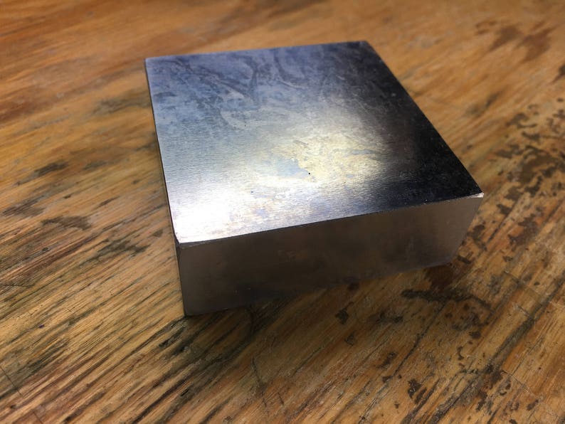 AN520 Steel Bench Block with Rubber Base 2-12 x 2-12\u201d