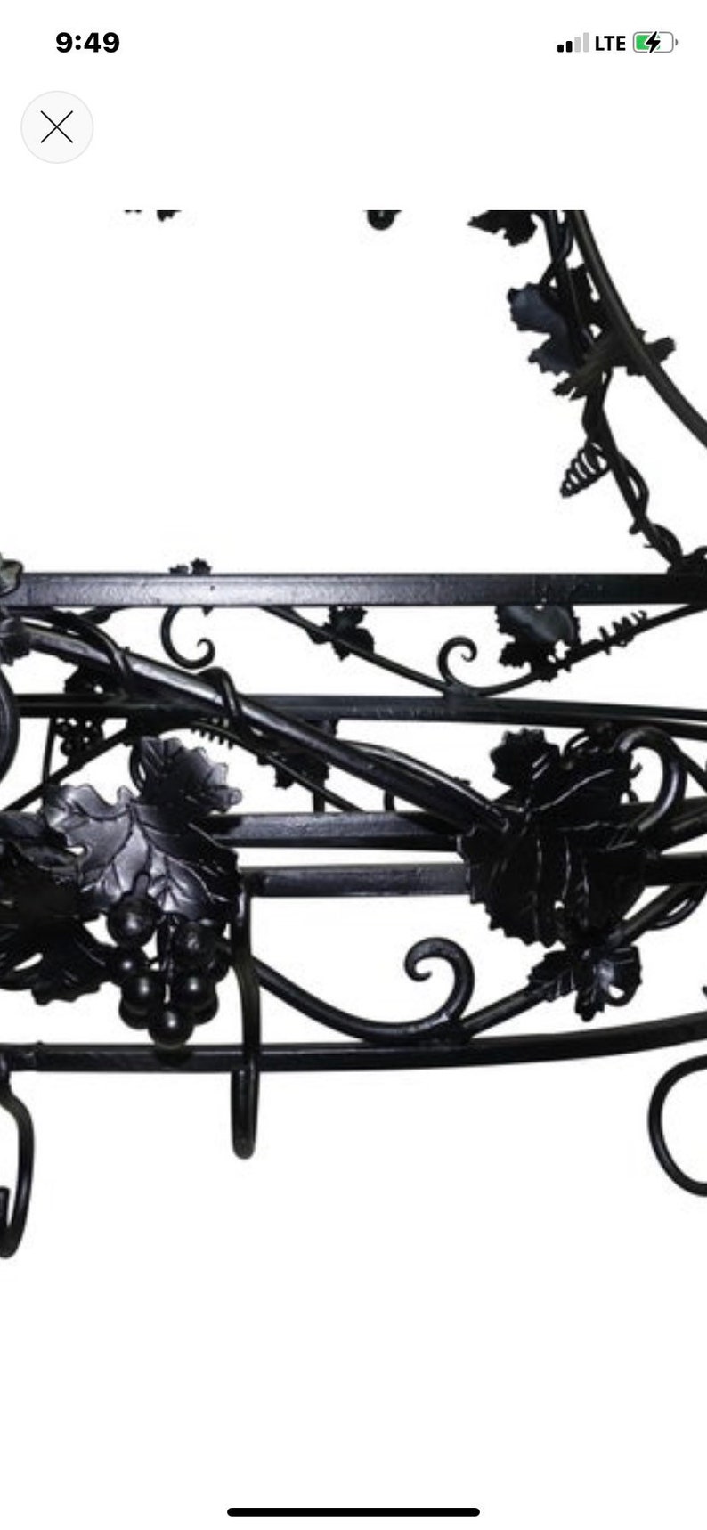 Vintage 70s Wrought Iron Pot Rack From Neiman Marcus Local Etsy