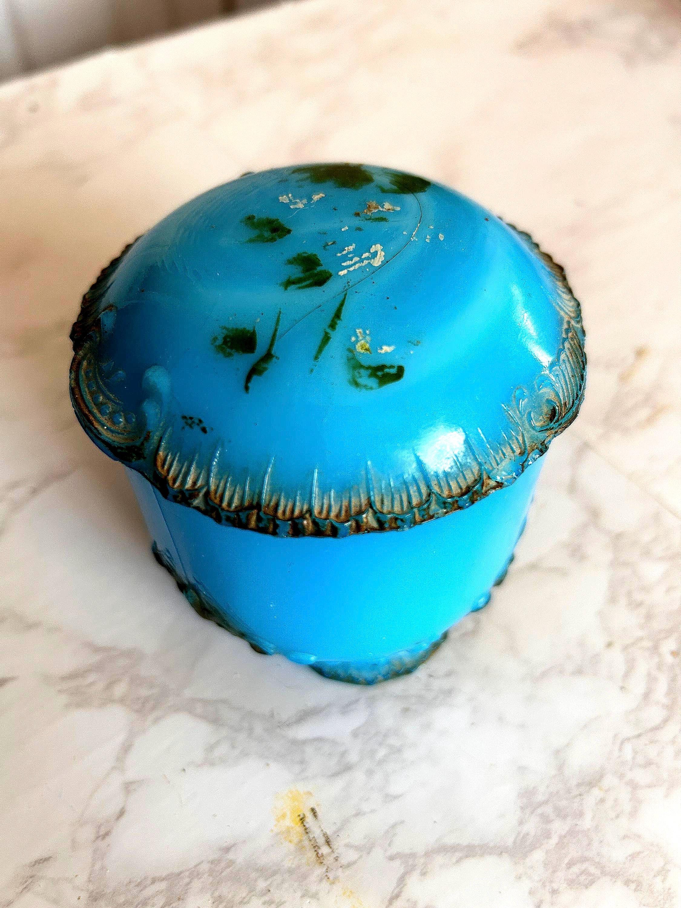 CRISTAL SEVRES OPALINE 青色グラス CRISTAL SEVRES OPALINE 青色グラス CRISTAL SEVRES OPALINE 青色