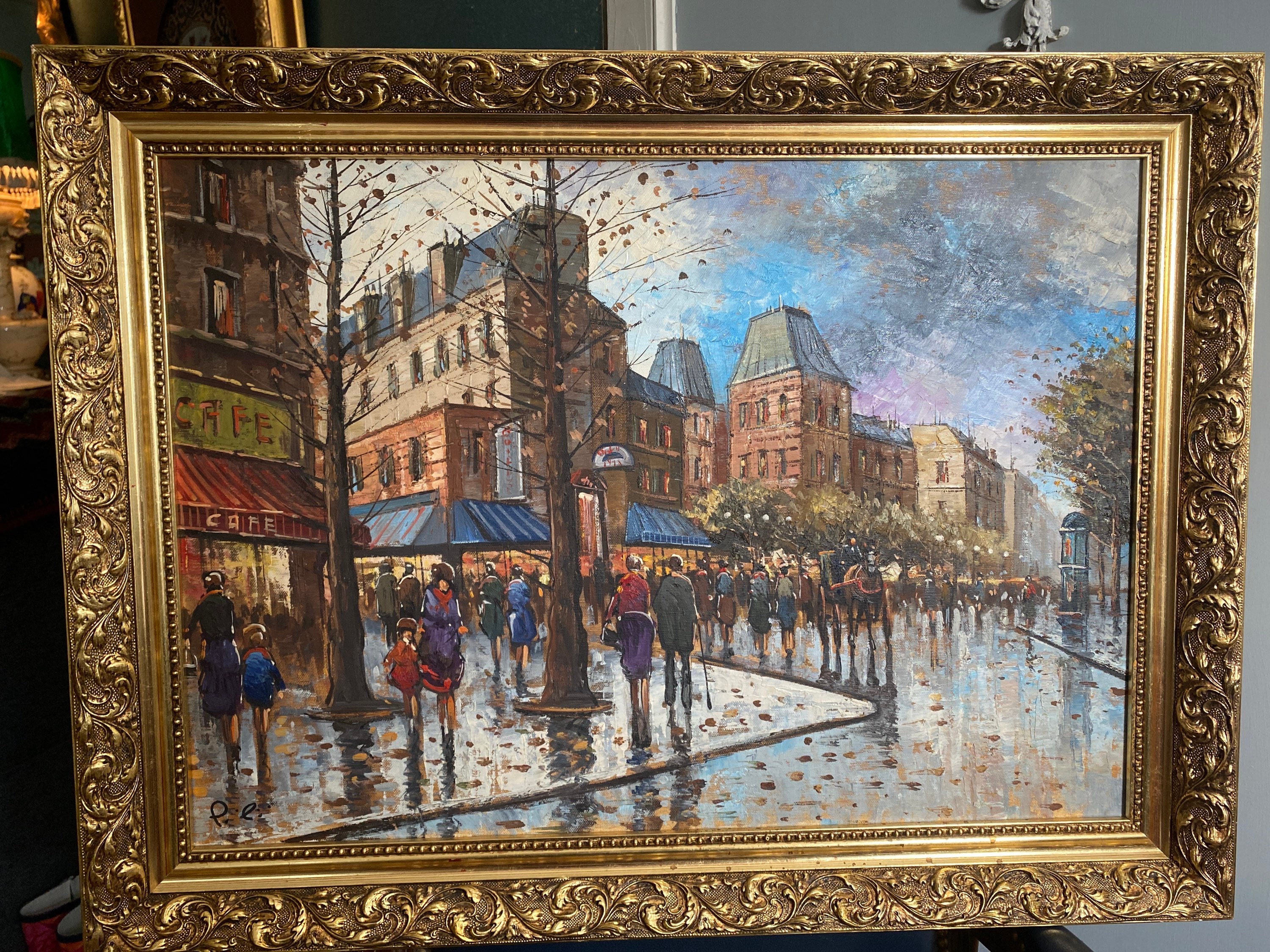 RARE Piero Pinini Paris Street 1950s Style Impressionist