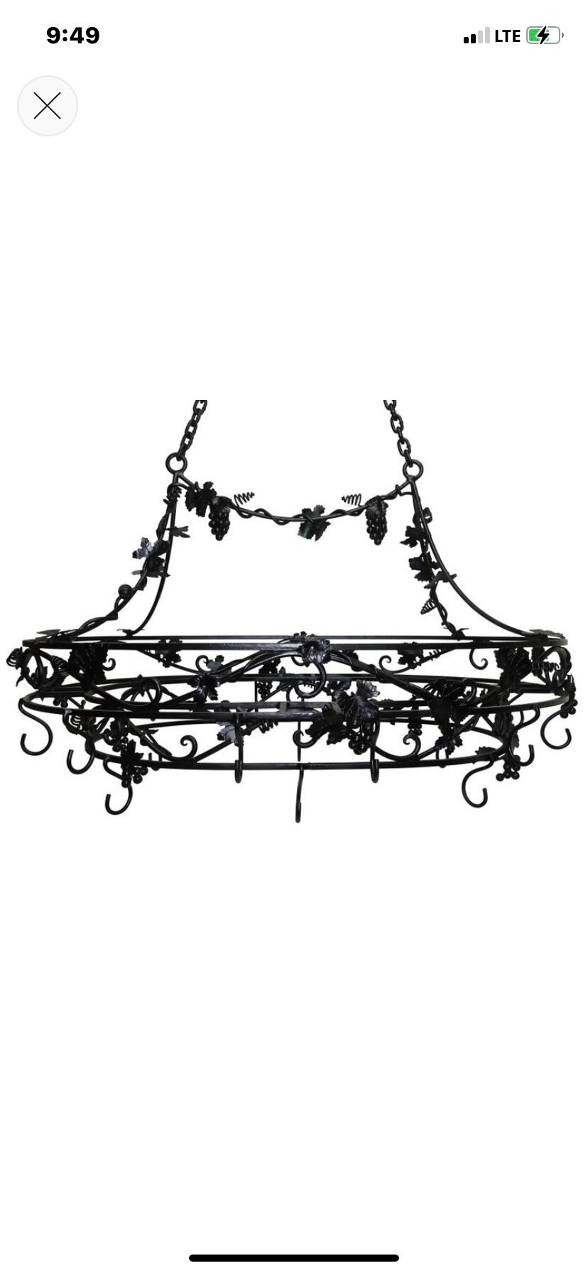 Vintage 70s Wrought Iron Pot Rack From Neiman Marcus Free Etsy