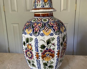 Large Vintage Delft Polychrome Wall Plate by Delftse Pauw - Etsy