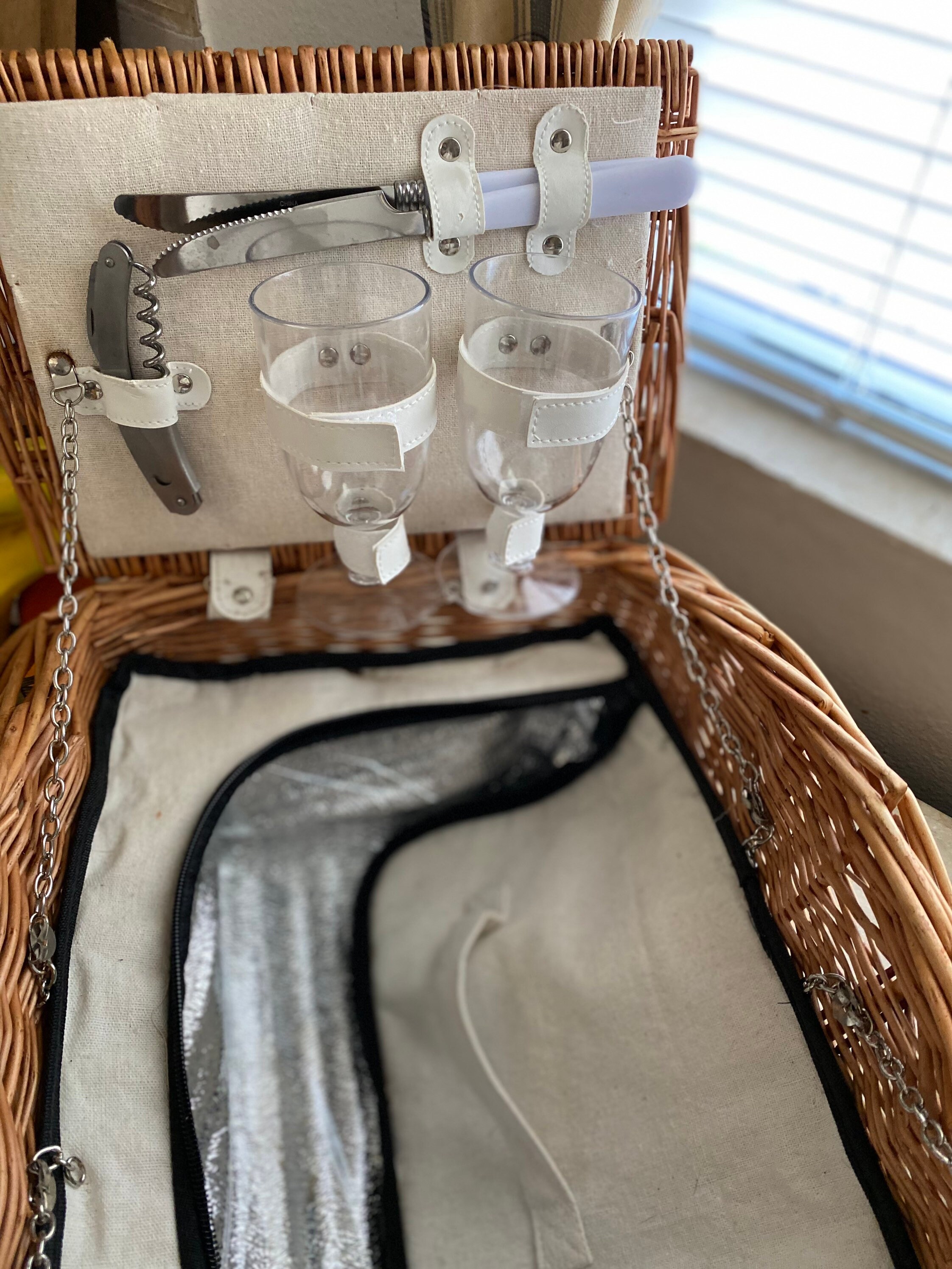 Vintage Country French Picnic Basket for Two Etsy