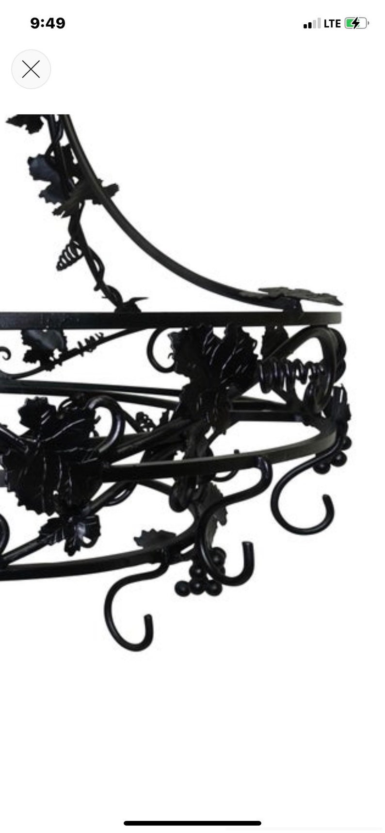 Vintage 70s Wrought Iron Pot Rack From Neiman Marcus Free Etsy