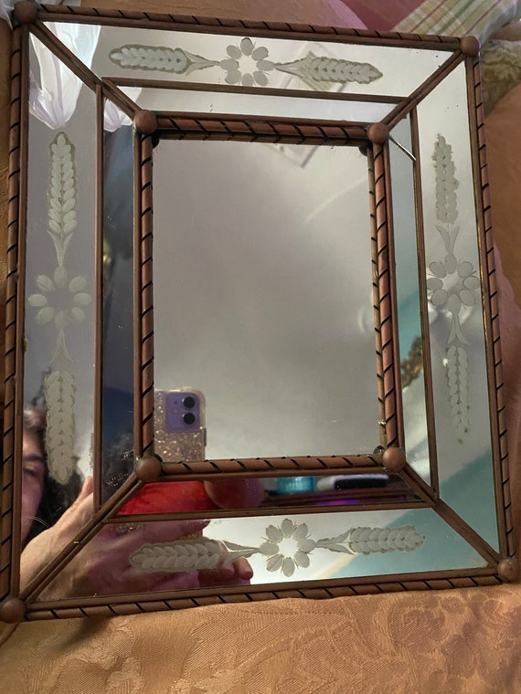 Art Deco Antique Mirror Etsy