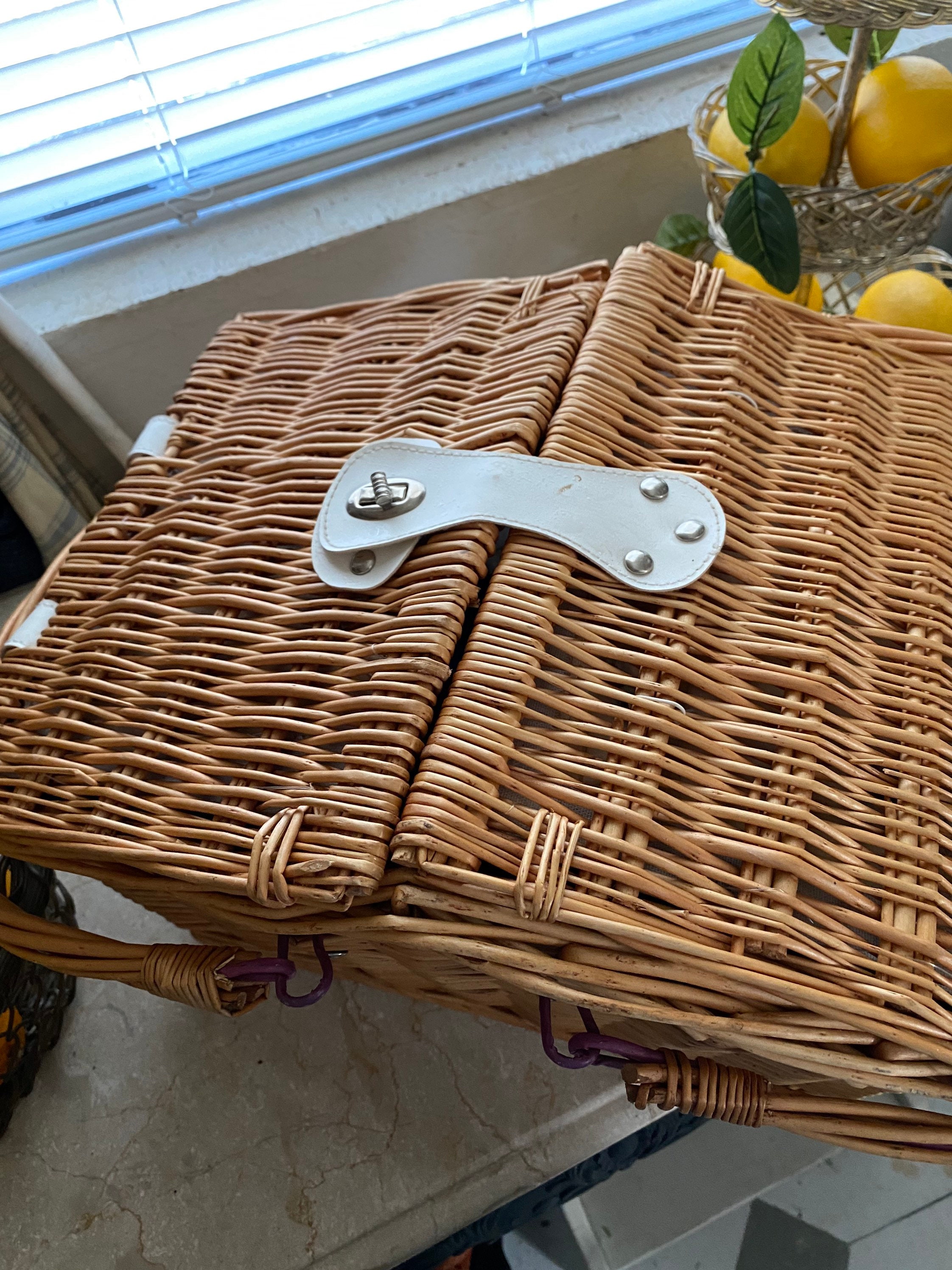 Vintage Country French Picnic Basket for Two Etsy