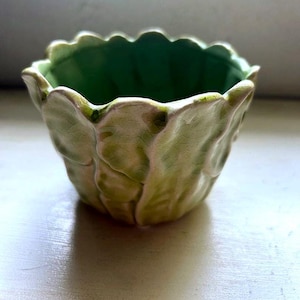 Cabbage Cache Pot VTG ceramic pottery