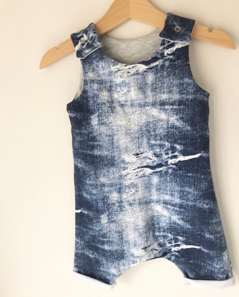 romper baby baby denim romper harem romper summer baby romper Denim baby romper