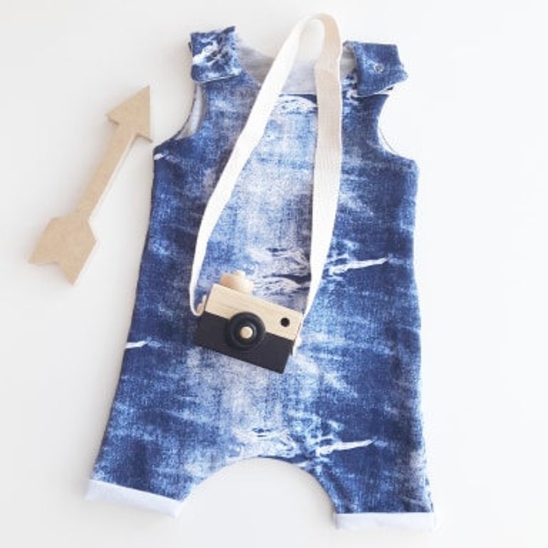romper baby baby denim romper harem romper summer baby romper Denim baby romper