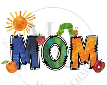 Descarga digital PNG de la oruga hambrienta 'Mamá'