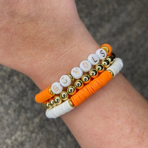 Go Vols stackable bracelets