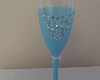 Glitter and diamamte Champagne Flutes