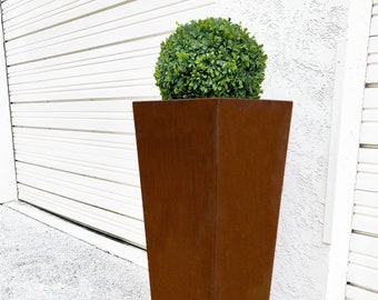 Corten Steel Tapered Planter