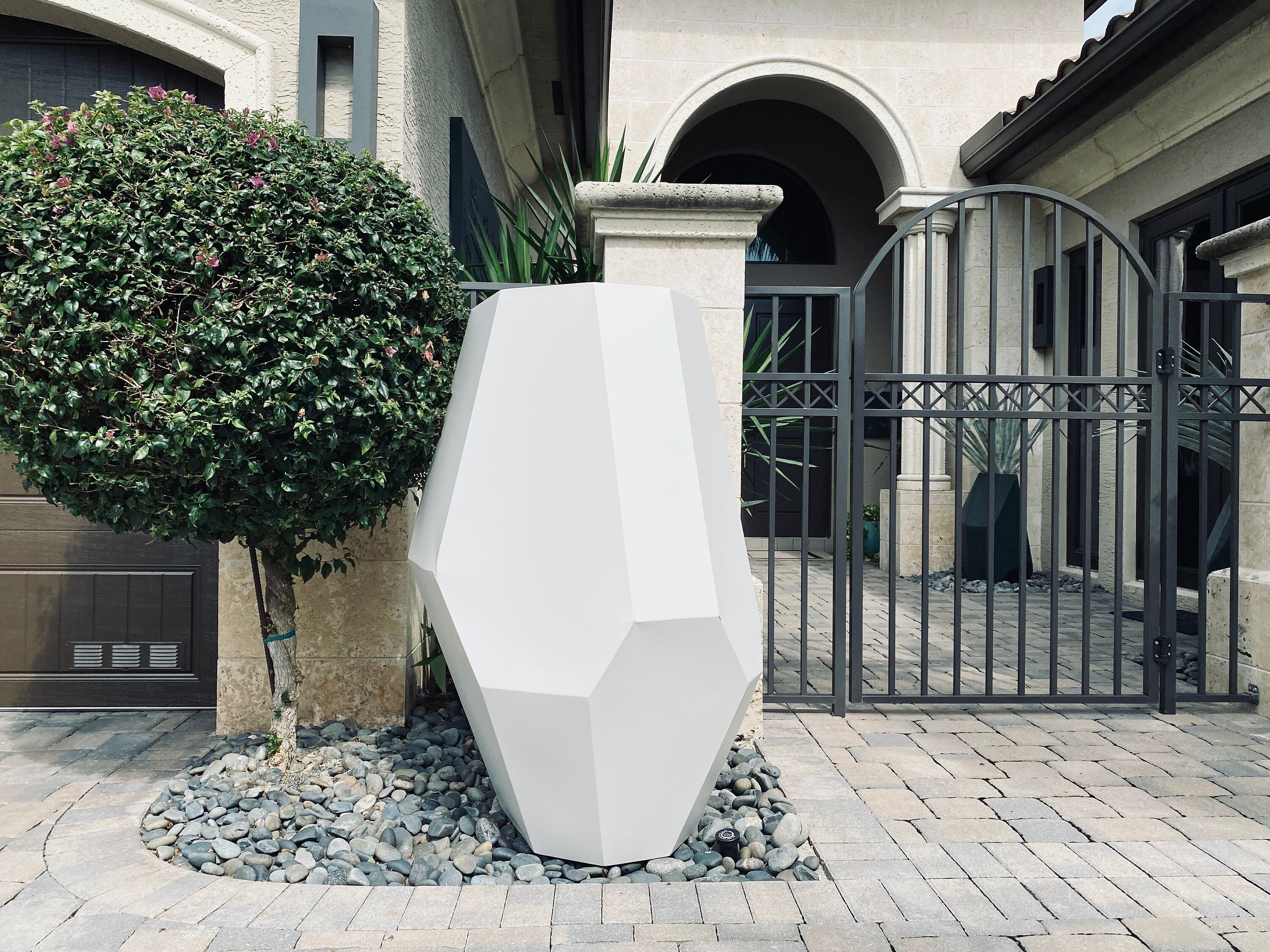 Corten and Powder Coated Steel Geo Planter Etsy