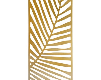 Laser-Cut Palm Panel - Corten, Black, Graphite, or Gold