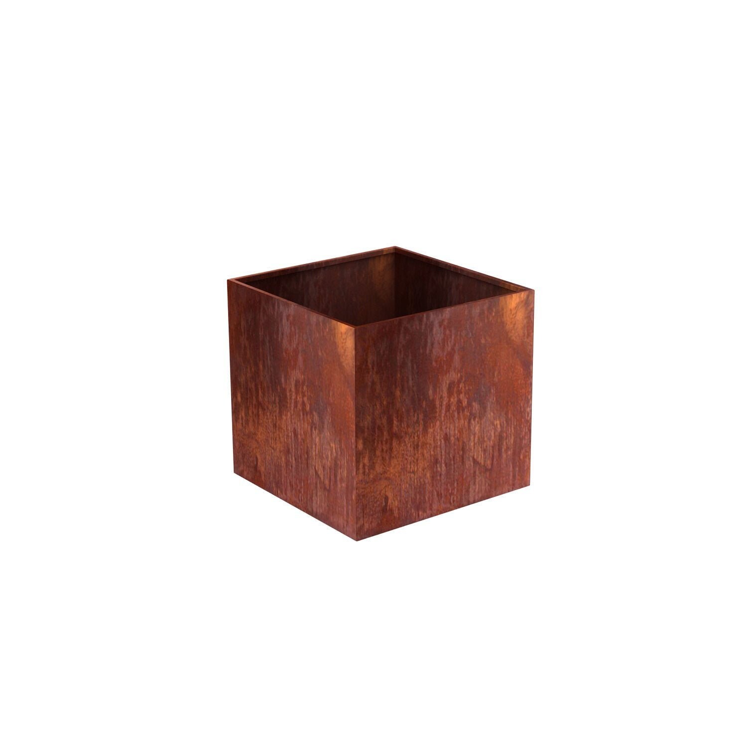 Home Garden 20 Cube Square Metal Corten Steel Planter Box Rust Large 16 Cube Lucent Se
