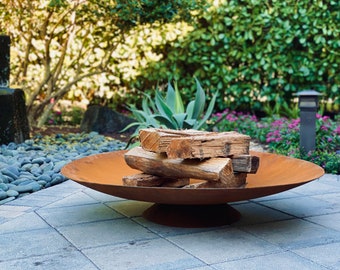 Corten Steel Fire Pit, Bowl, Water Bowl*, and Planter Bowl