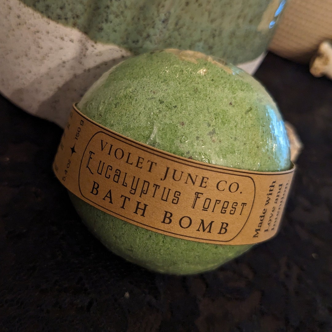 Eucalyptus Forest Bath Bomb Sage Green Bath Bomb Etsy