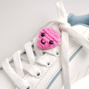 Pink Alien Shoelace Charm, Alien Shoe Charm, Crochet Kidcore