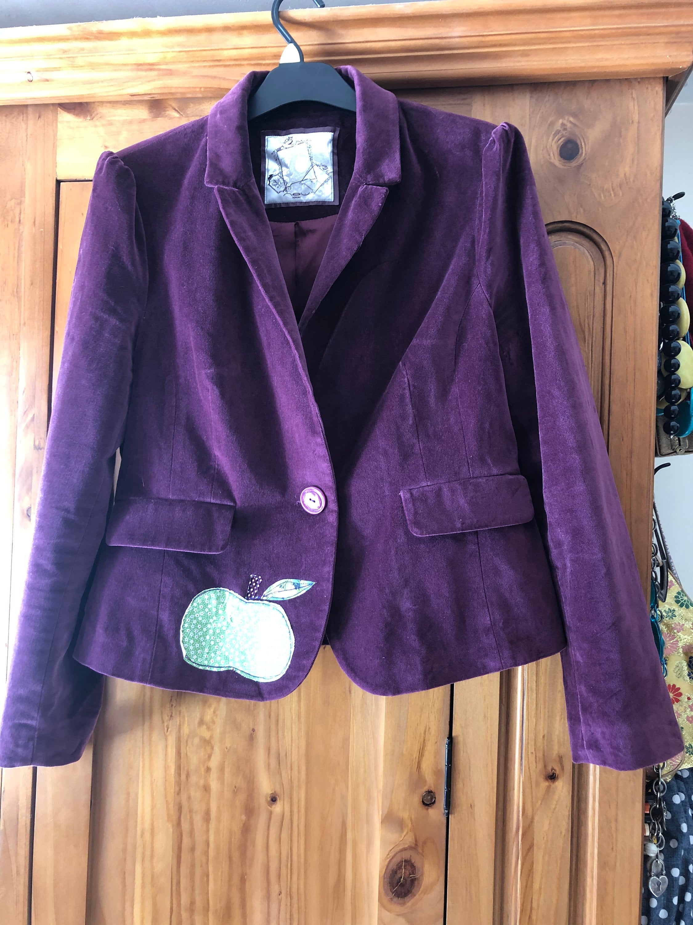 Size 16 purple velvet revamped jacket Etsy